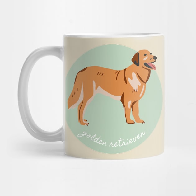 Golden Retriever Dog Breed Cursive Graphic by PoliticalBabes